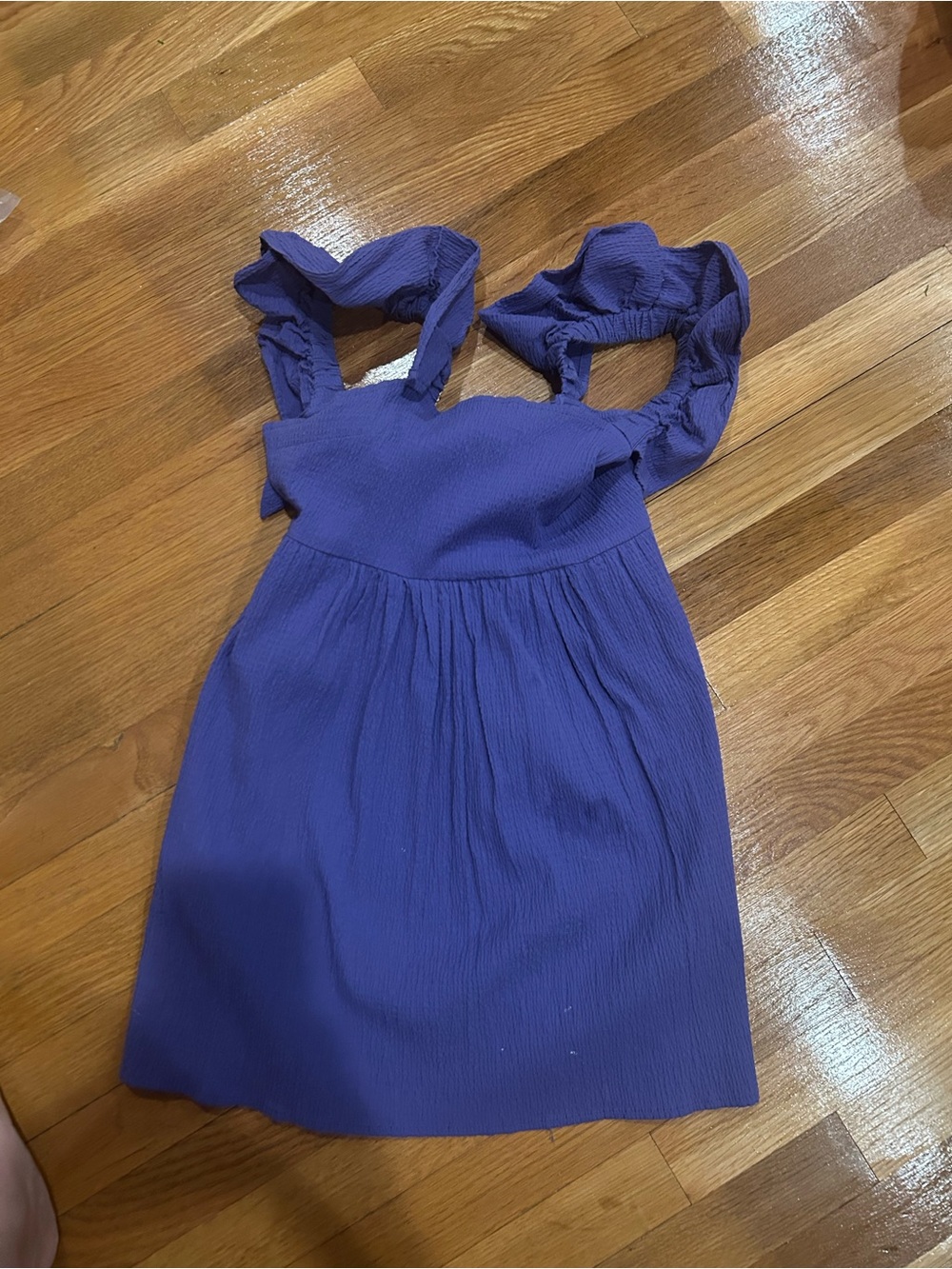 Hello Frankie! Girls Purple Ruffle Strap Summer Dress